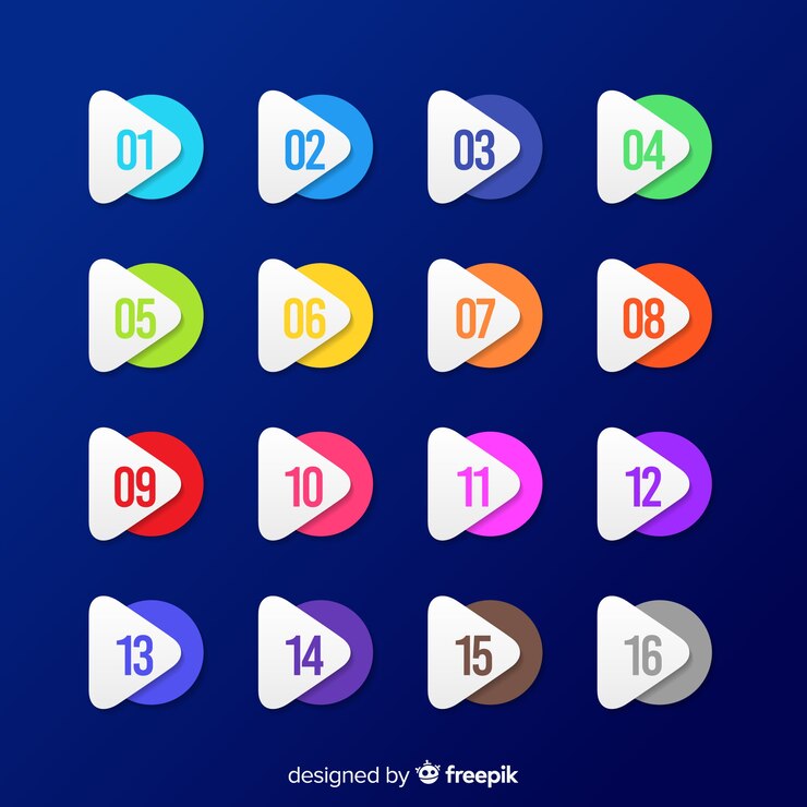 Free Vector flat arrow bullet point collection
