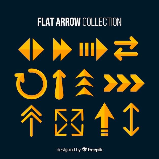 Free vector flat arrow collection