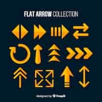 Free vector flat arrow collection