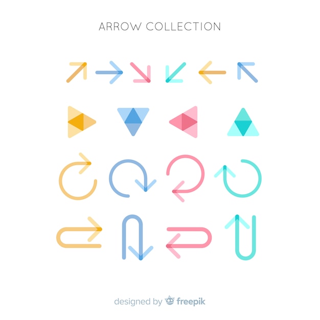 Free vector flat arrow collection