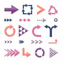 Free vector flat arrow collection