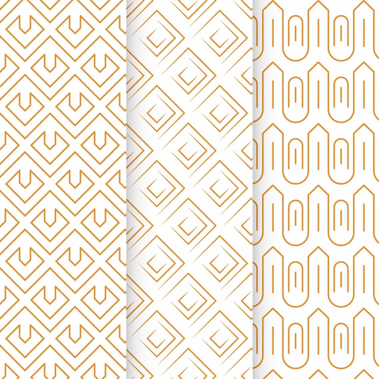 Free Vector flat art deco pattern collection
