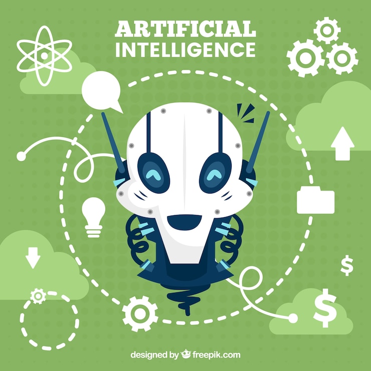 Free Vector flat artificial intelligence background
