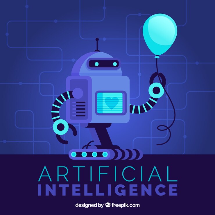 Free Vector flat artificial intelligence background
