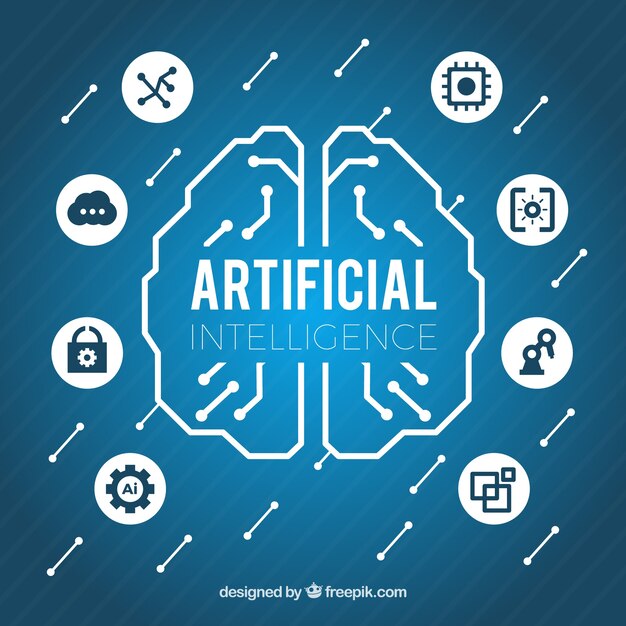 Free Vector flat artificial intelligence background