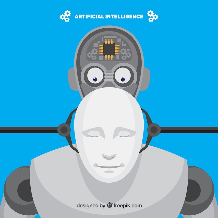 Free Vector flat artificial intelligence background