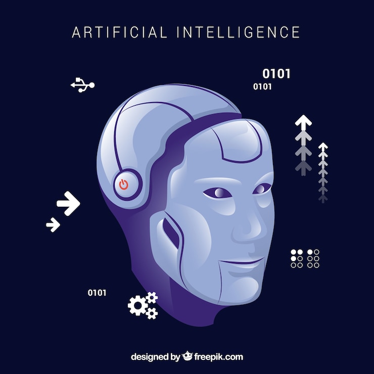 Free Vector flat artificial intelligence background