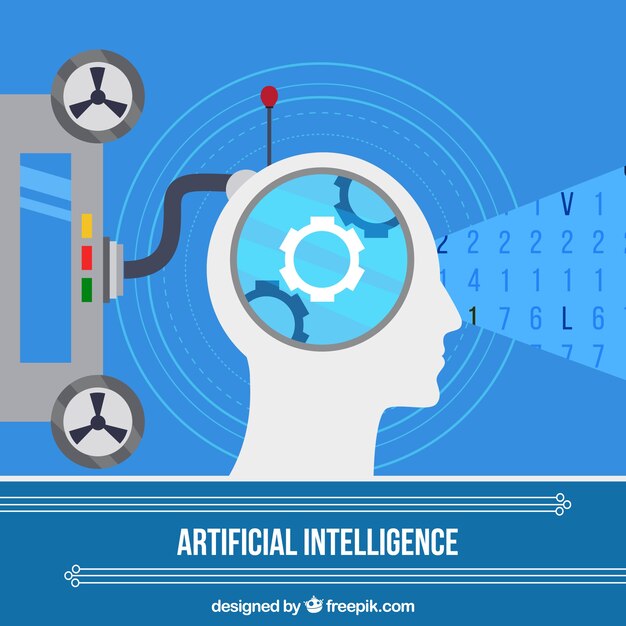Flat artificial intelligence background