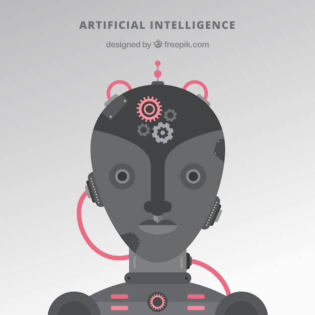 Flat artificial intelligence background