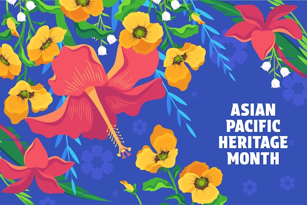 Flat asian pacific heritage month background