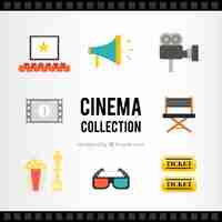 Free vector flat audiovisual accessory collection