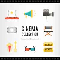 Free vector flat audiovisual accessory collection