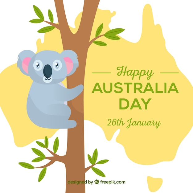 Free vector flat australia day background