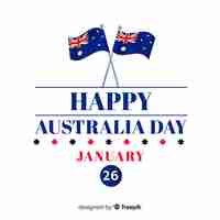 Free vector flat  australia day background