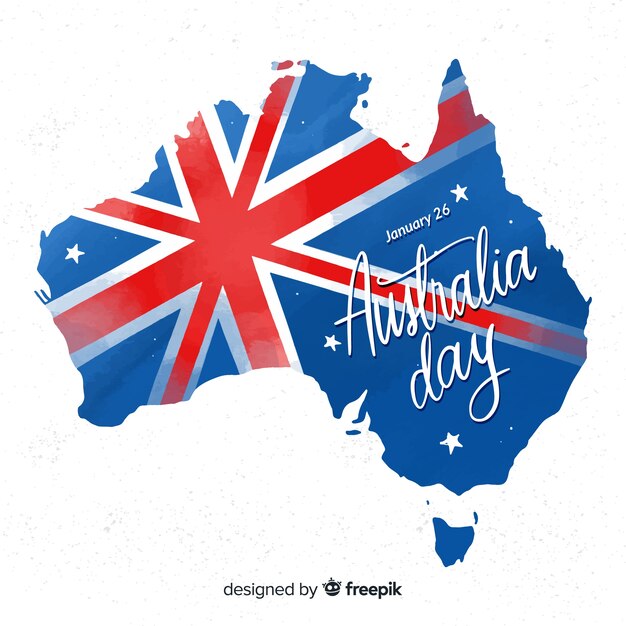 Flat australia day background