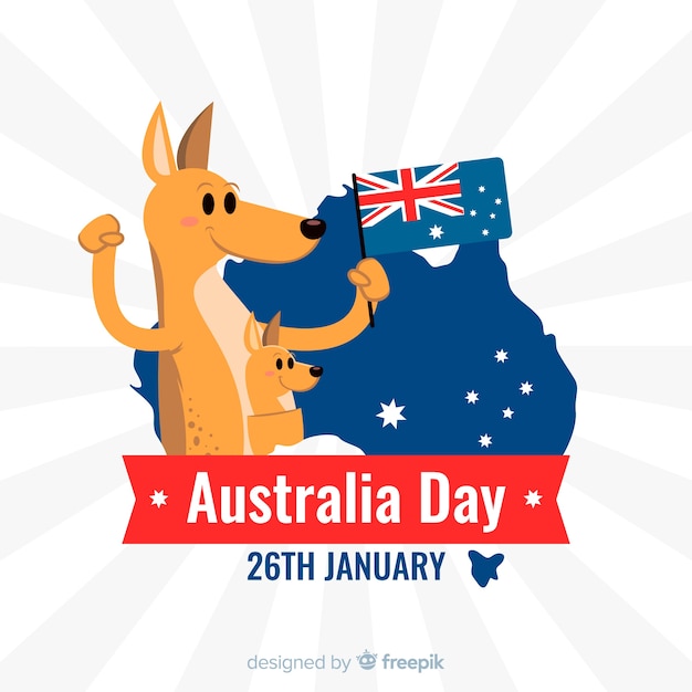 Free vector flat australia day background