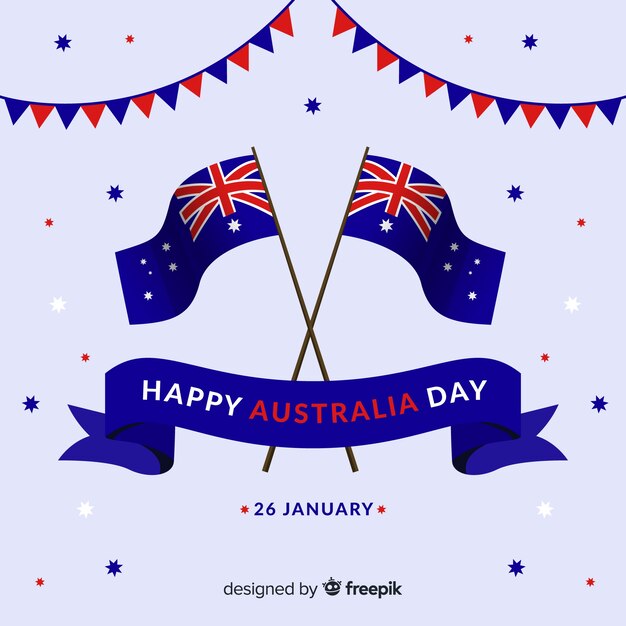 Free vector flat australia day background