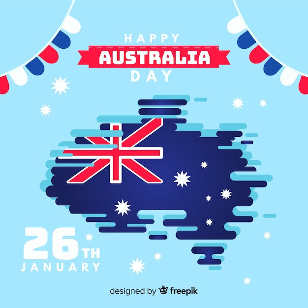 Free vector flat australia day background