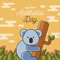 Free vector flat australia day celebration concept