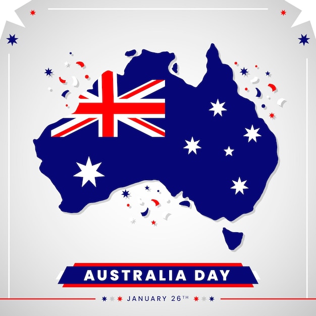 Flat australia day illustration