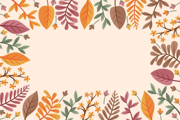 Free vector flat autumn background concept