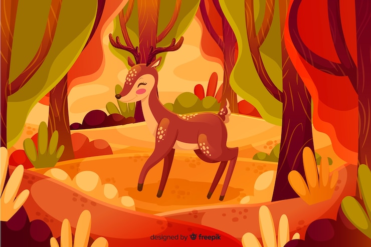 Free Vector flat autumn background with leaves