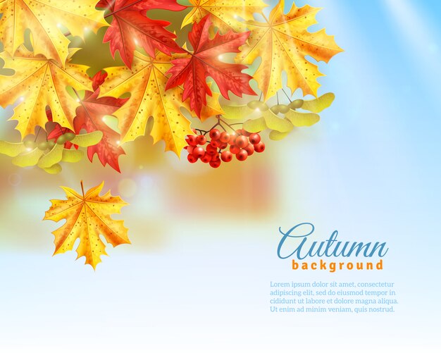 Flat Autumn Background