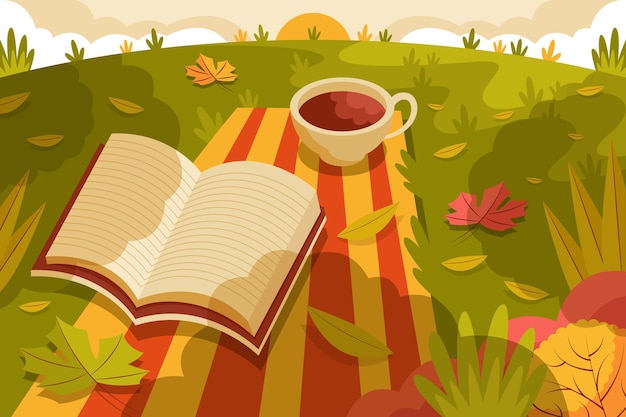 Free vector flat autumn background