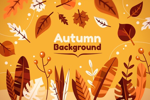 Flat autumn background