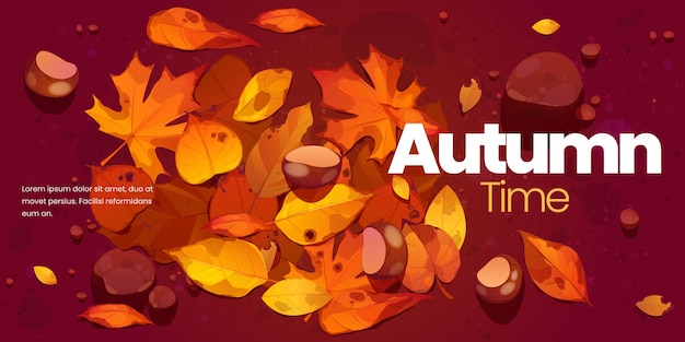 Free vector flat autumn background