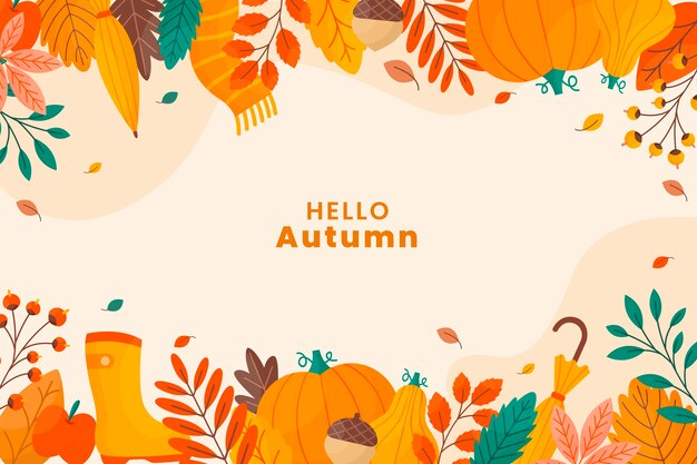 Flat autumn celebration background