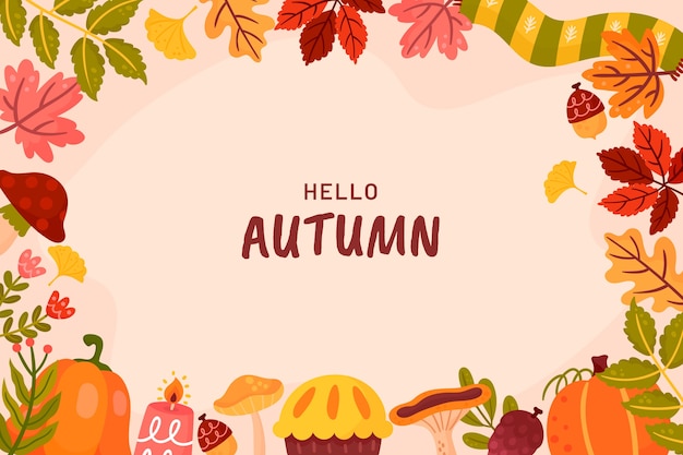 flat autumn celebration background