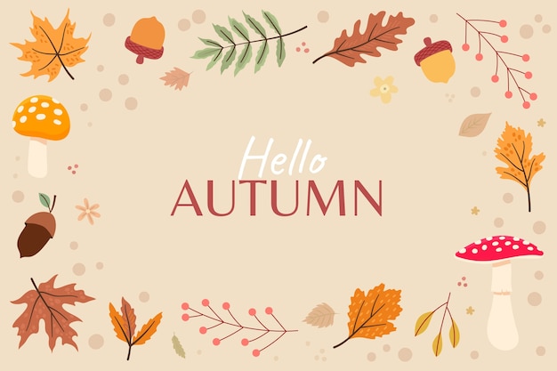 Flat autumn celebration background