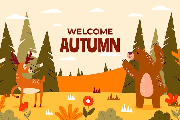 Flat autumn celebration background