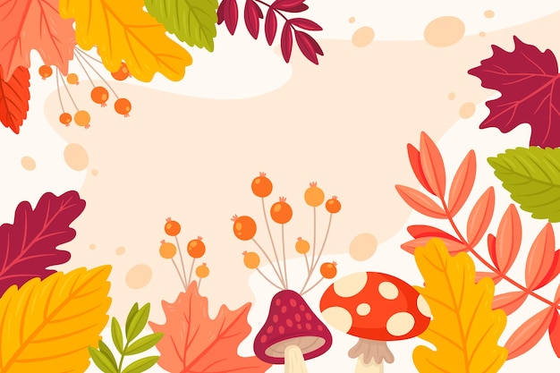 Free vector flat autumn celebration background