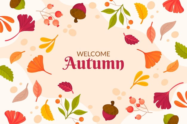 Flat autumn celebration background