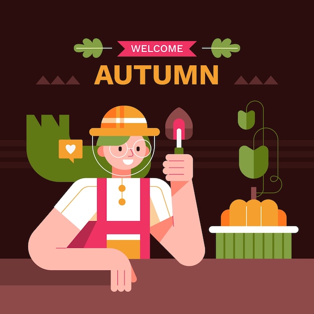 Free vector flat autumn celebration illustration