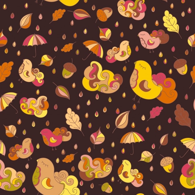 Free vector flat autumn element background