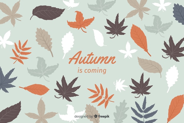 Free Vector flat autumn forest leaves background