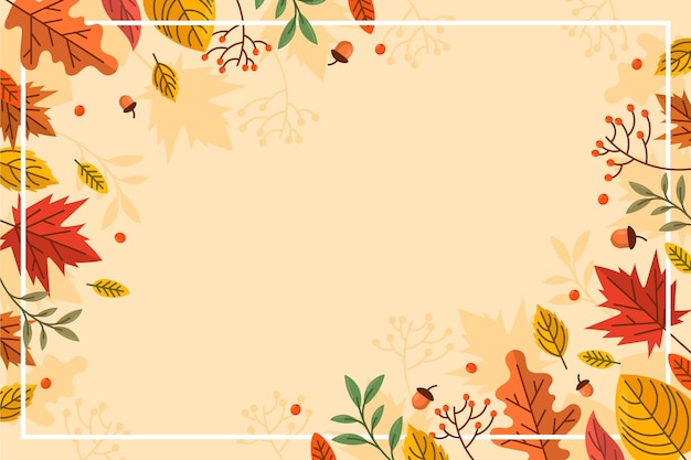 Free vector flat autumn leaves background