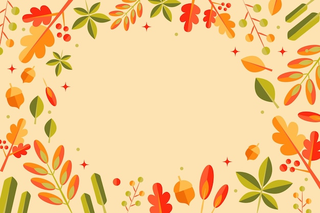 Free vector flat autumn leaves background