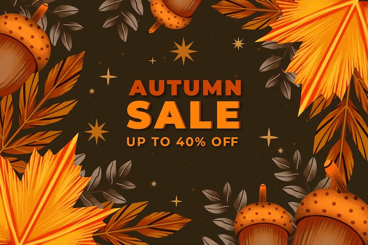 Free Vector flat autumn sale background