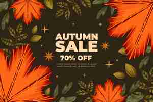 Free vector flat autumn sale background