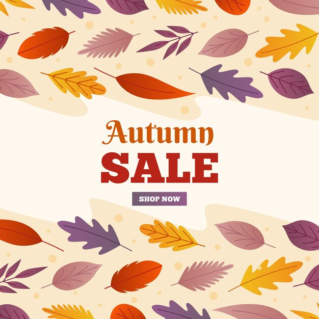Free Vector flat autumn sale