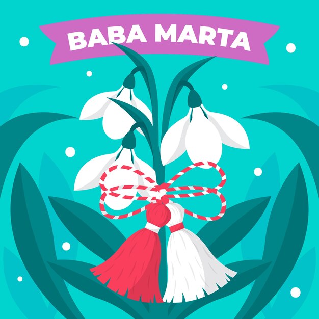 Flat baba marta illustration