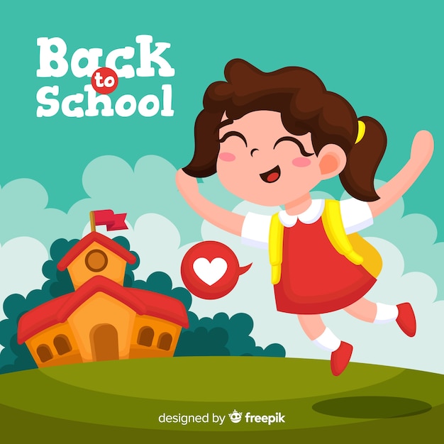 Free vector flat back to school background