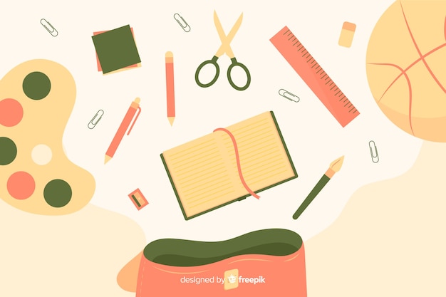 Free vector flat back to school background