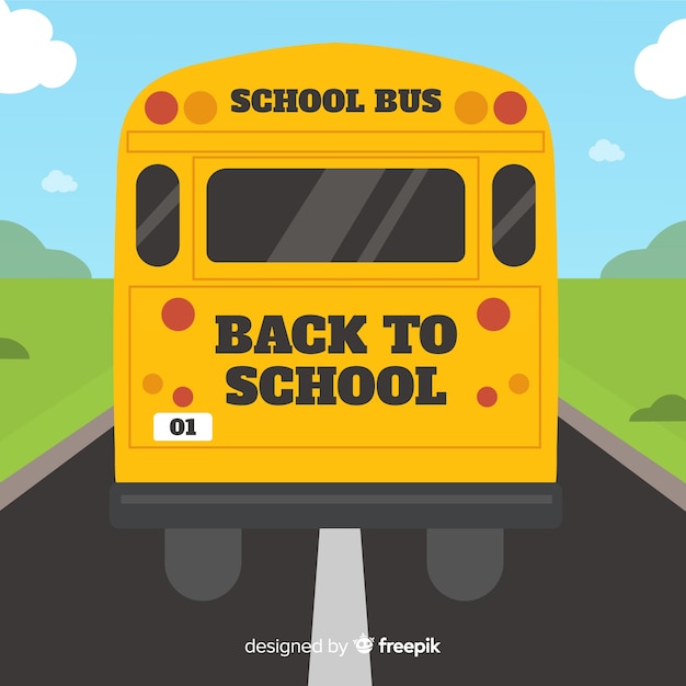 Flat back to school background – Free vector download