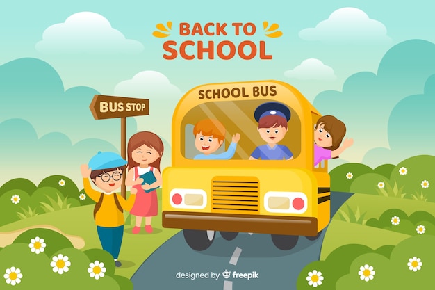 Free vector flat back to school background