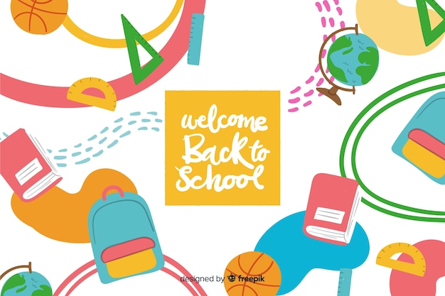 Free vector flat back to school background